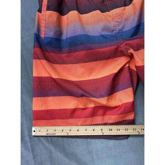 NIKE Swim Shorts Orange Red Multicolor Swim Trunks Men's XL Lined Colorful - Picture 11 of 13